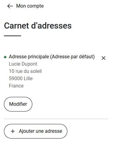 Carnet d'adresses