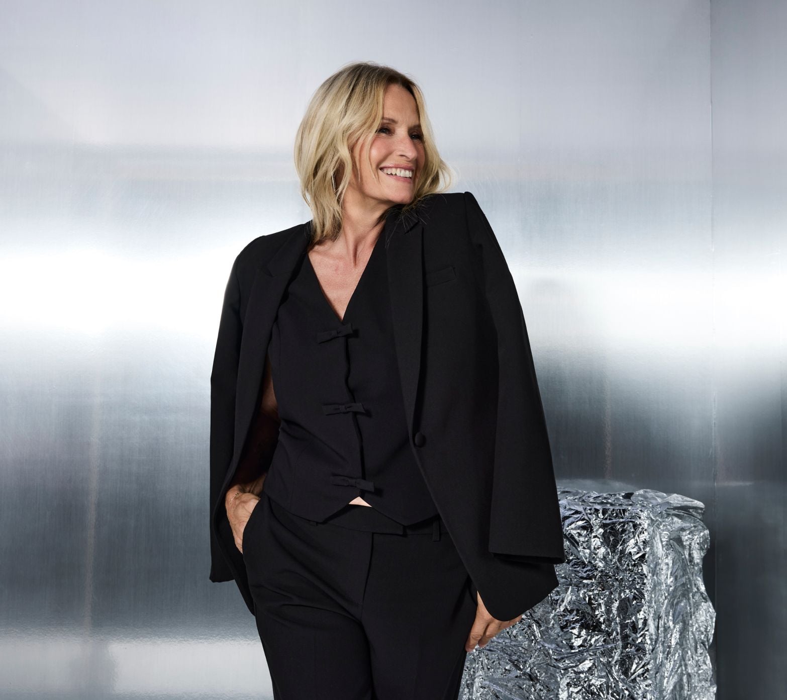 Gilet porté par Estelle Lefébure