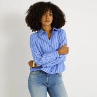 Chemise courte rayée