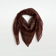 Foulard carré en voile de laine