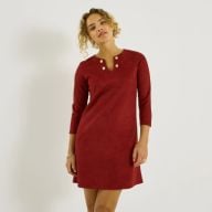 Robe courte en suédine