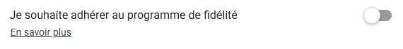 Adhésion lors de la création du compte