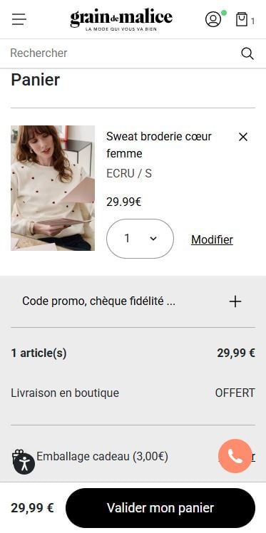 Code promo fermé