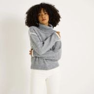 Pull col roulé