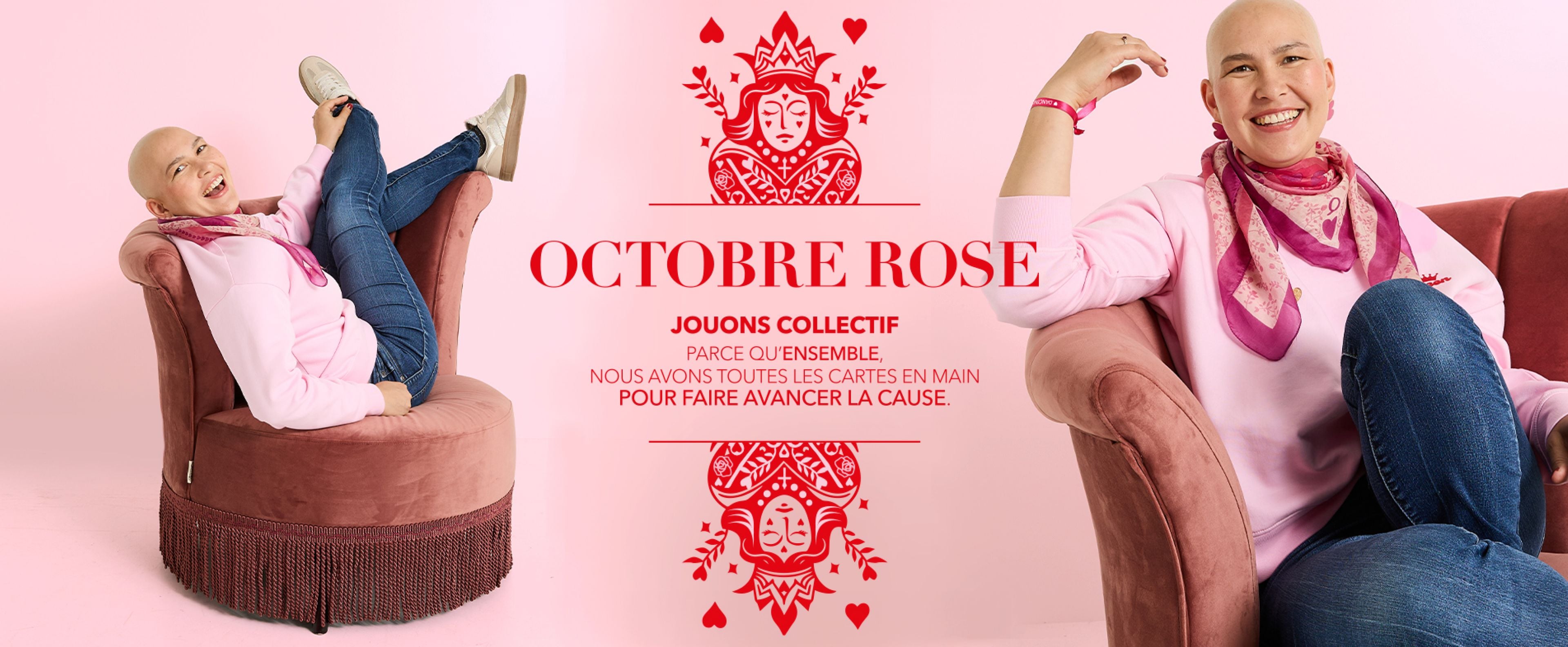 Octobre rose&nbsp;: jouons collectif parce qu'ensemble, nous avons toutes les cartes en main pour faire avancer la cause.