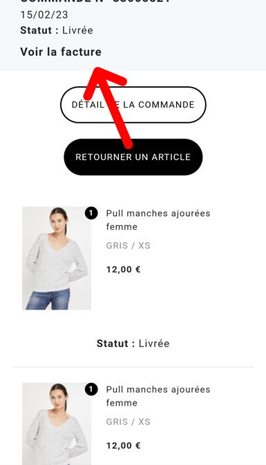 Comment voir la facture